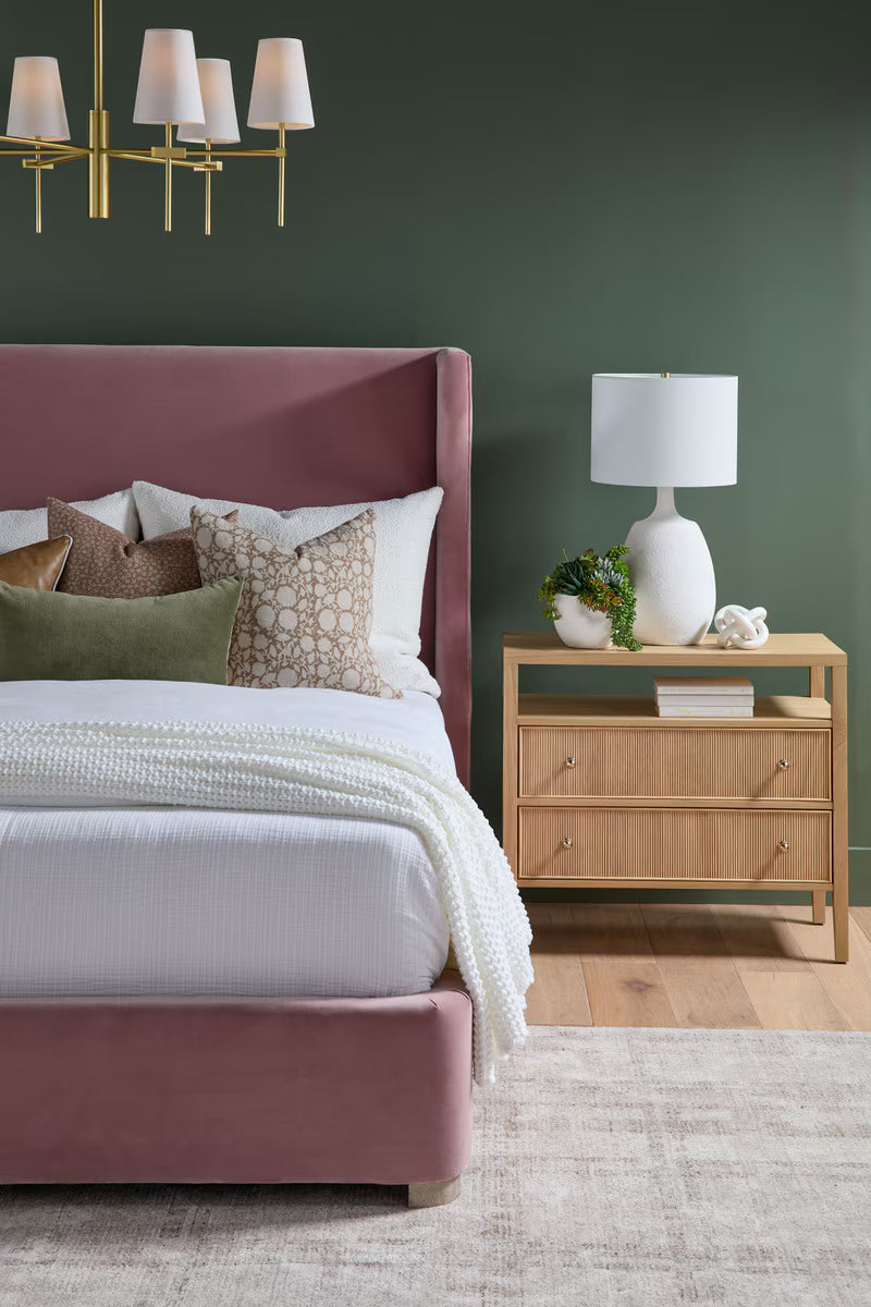 Essentials For Living Highland Open Shelf 2 Drawer Nightstand