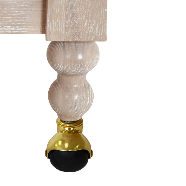 Worlds Away Isadore Bobbin Bar Cart