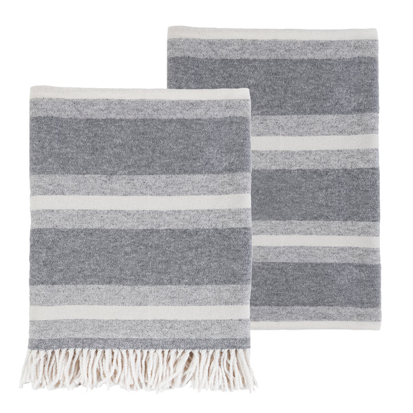 Pom Pom At Home Alpine Grey/ Ivory Throw