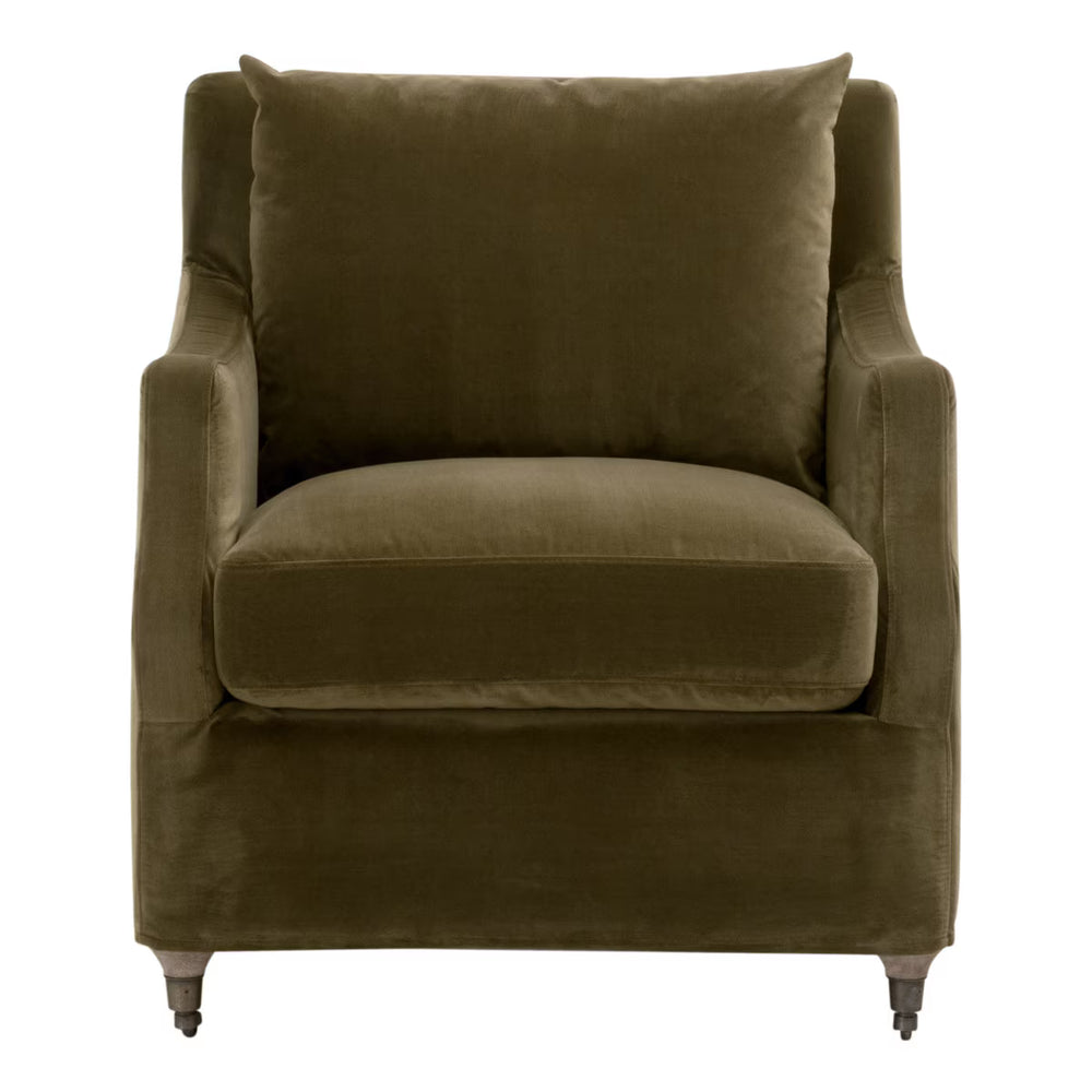 Essentials For Living Jade Slipcover Club Chair