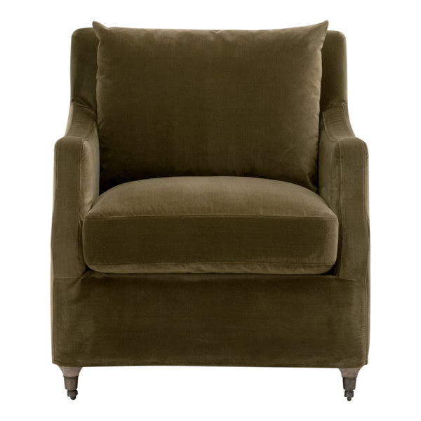 Essentials For Living Jade Slipcover Club Chair