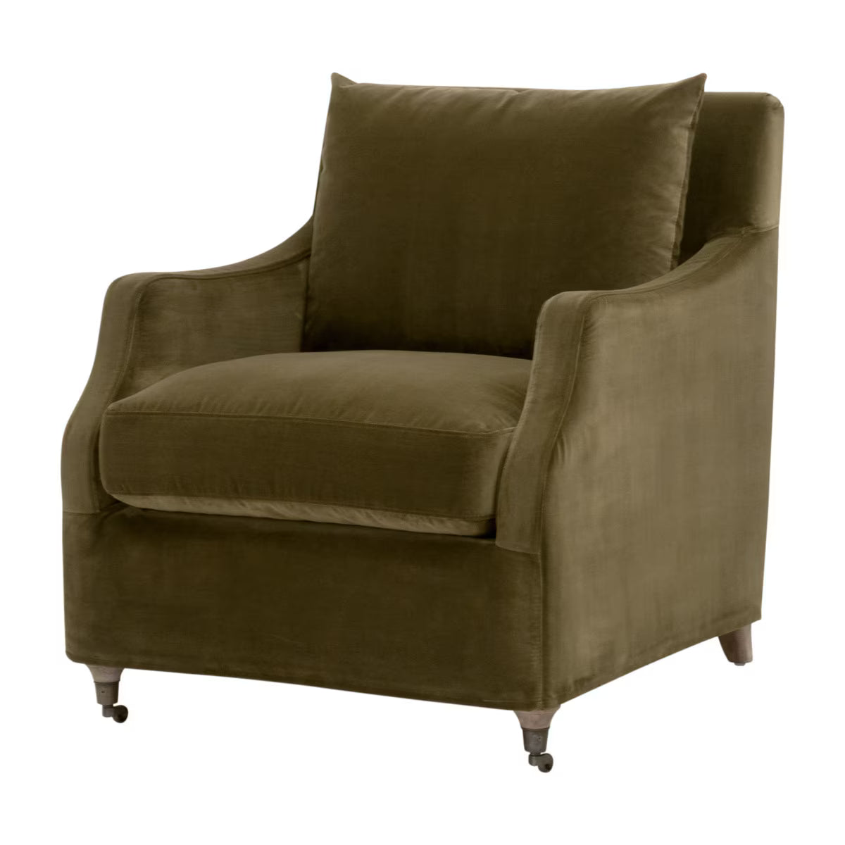 Essentials For Living Jade Slipcover Club Chair
