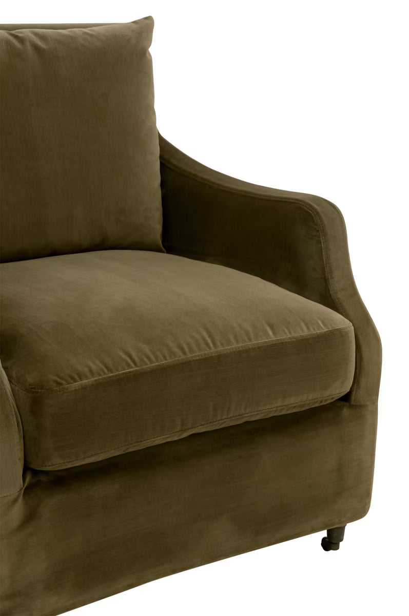 Essentials For Living Jade Slipcover Club Chair