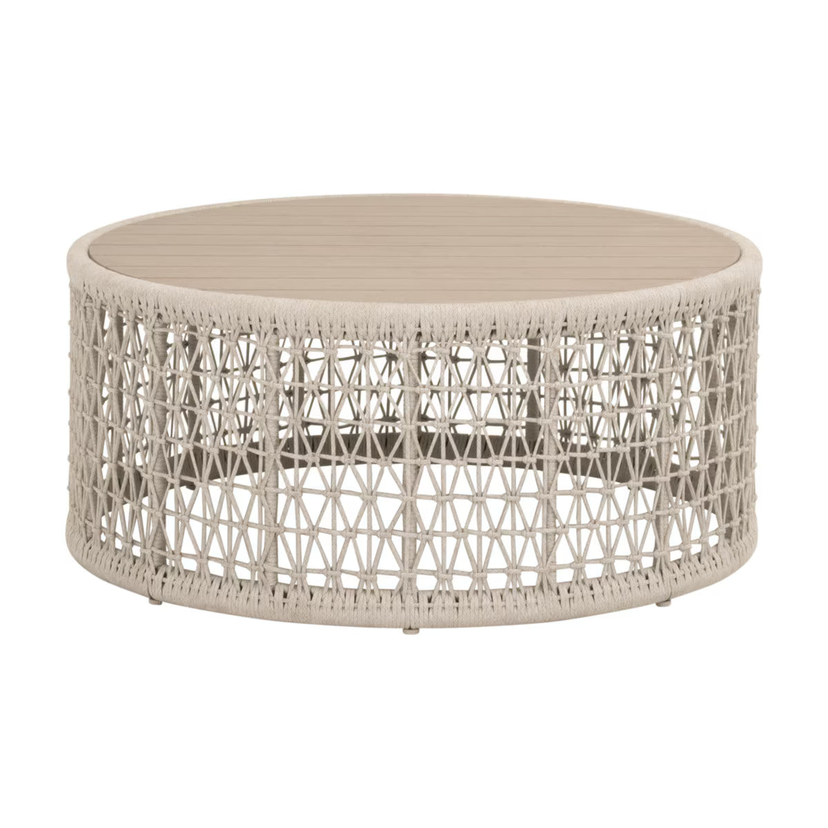Essentials For Living Knit Outdoor Round Coffee Table