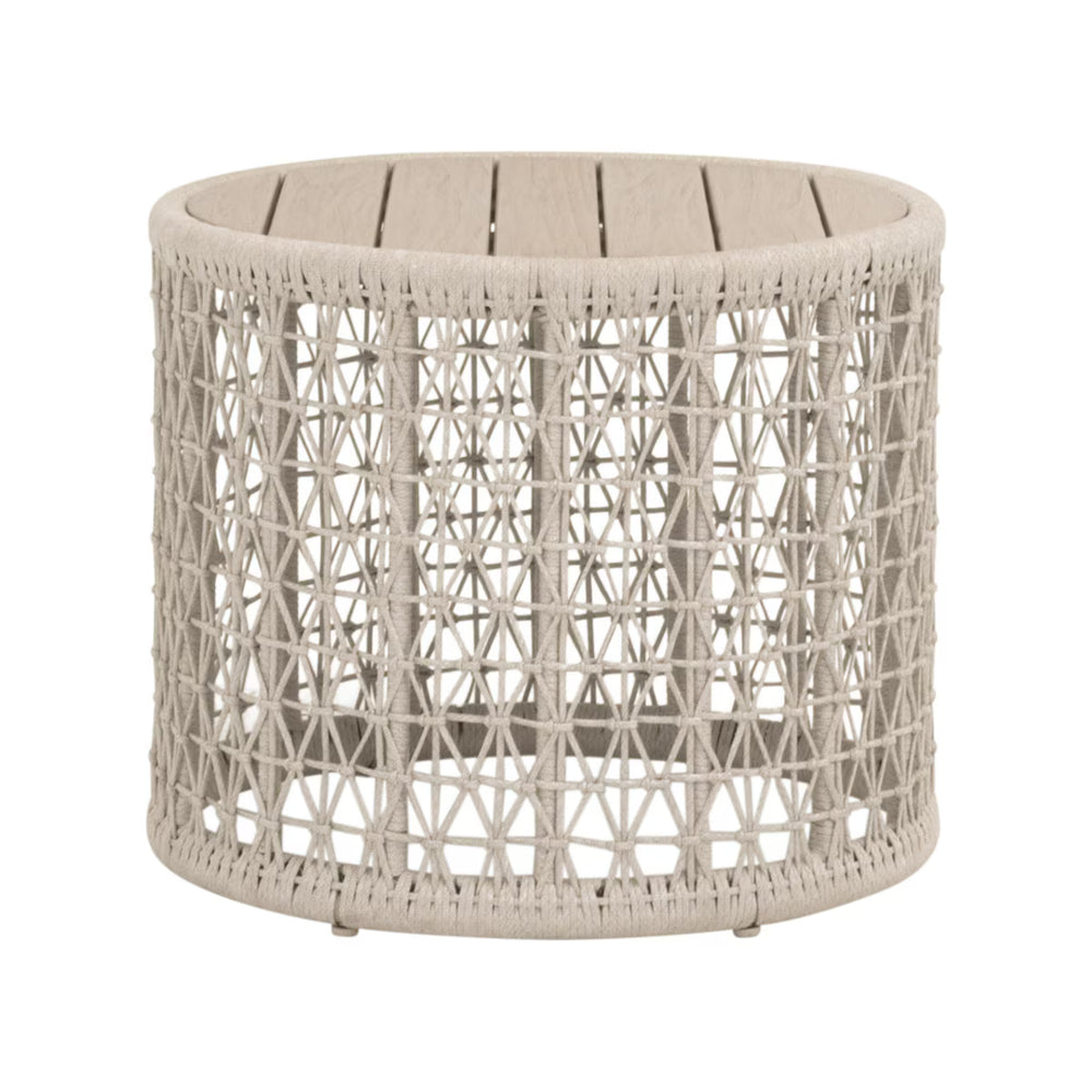 Essentials For Living Knit Outdoor Round End Table