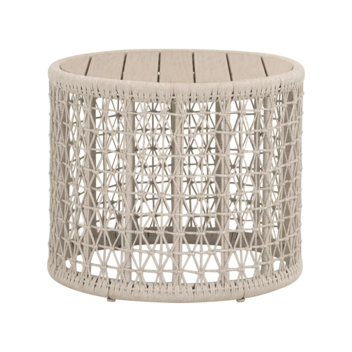 Essentials For Living Knit Outdoor Round End Table