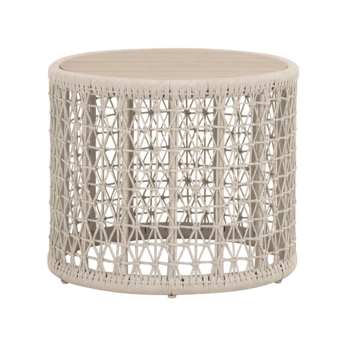 Essentials For Living Knit Outdoor Round End Table