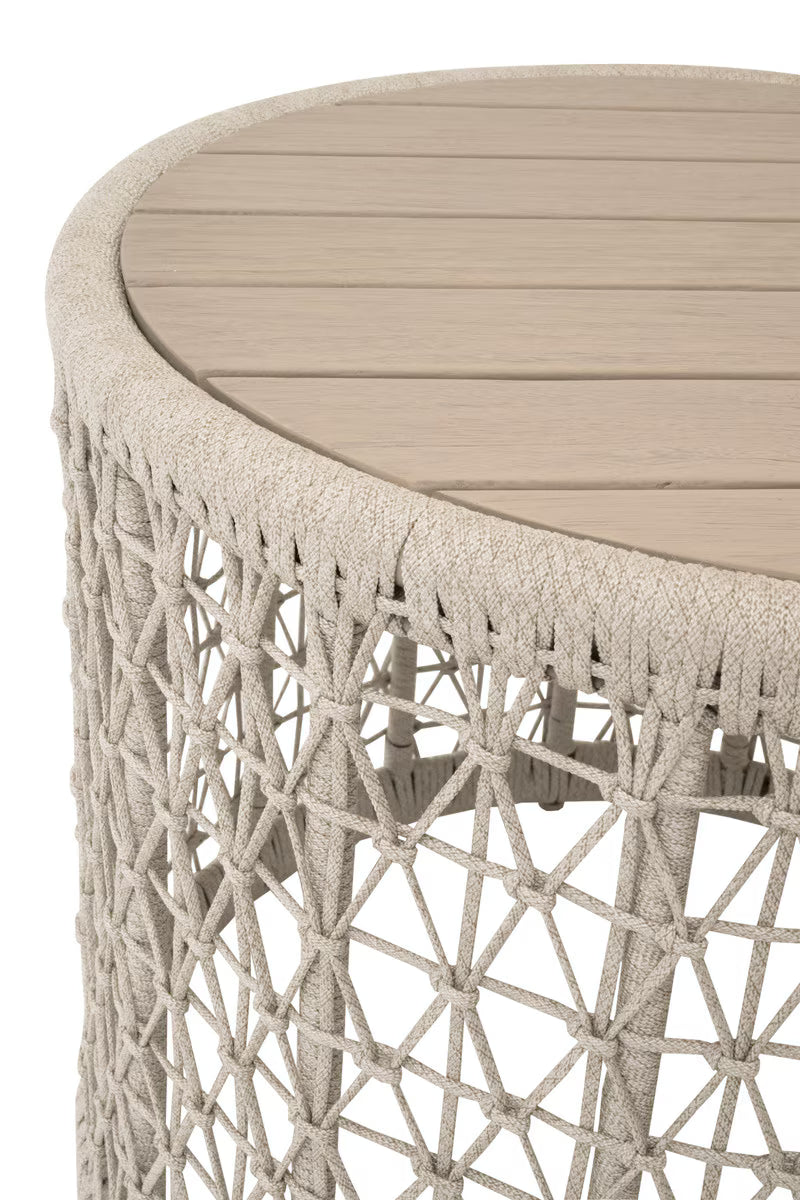 Essentials For Living Knit Outdoor Round End Table