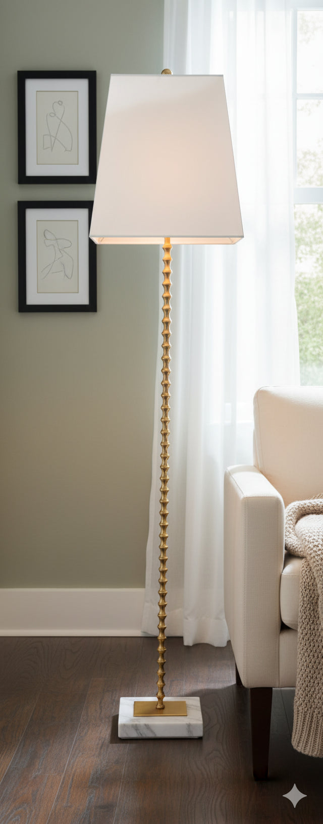 Jana Gold Ball Floor Lamp