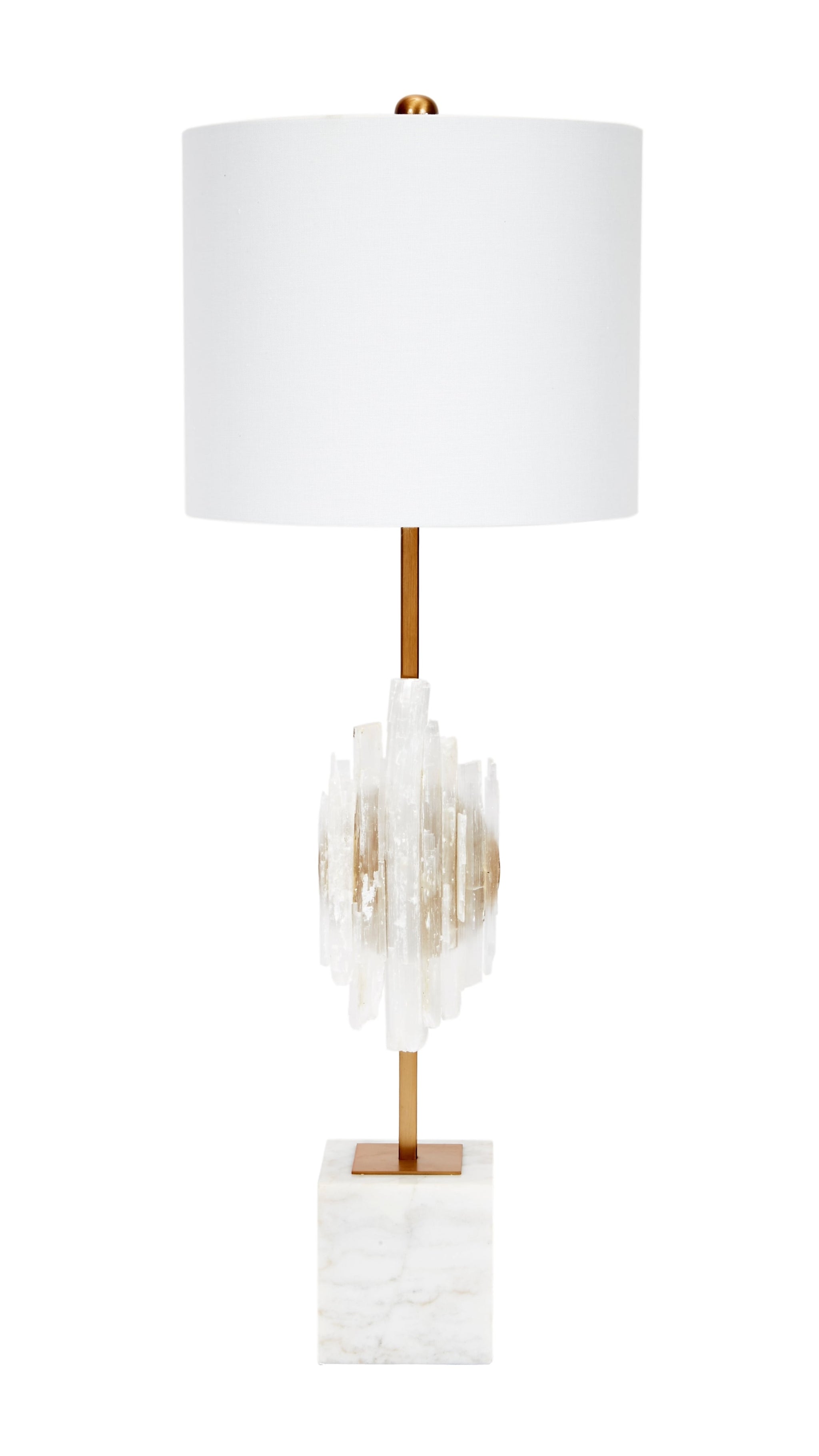 Old World Design Selenite Buffet Lamp