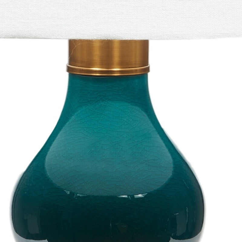 Dark Turquoise Table Lamp by Old World Designs