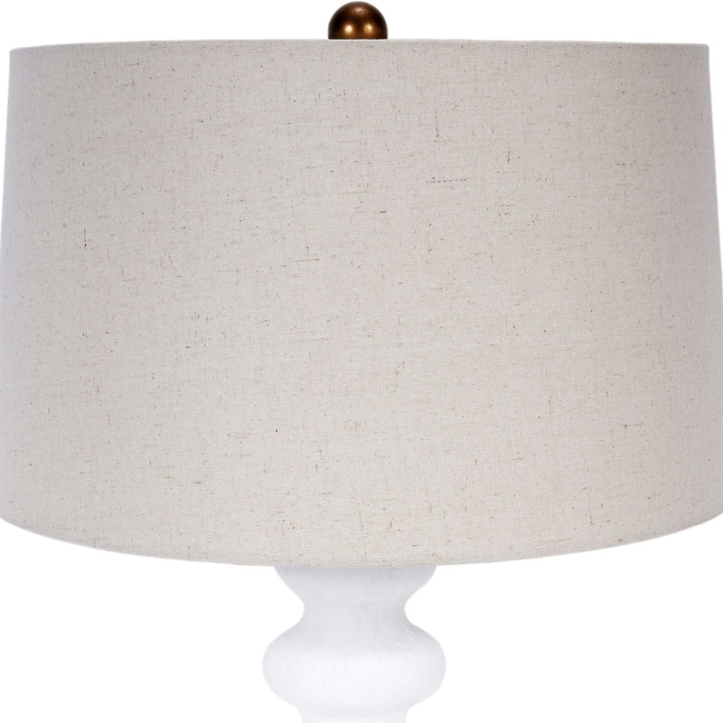 Whitley White Gesso Lamp by Old World Designs
