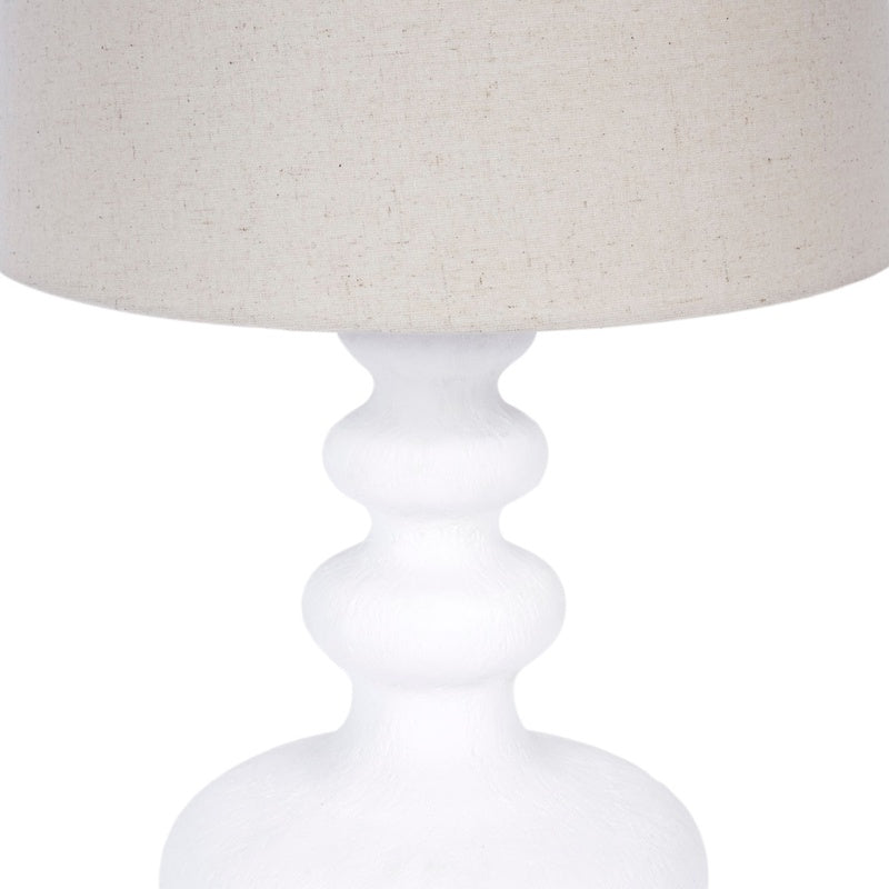 Whitley White Gesso Lamp by Old World Designs