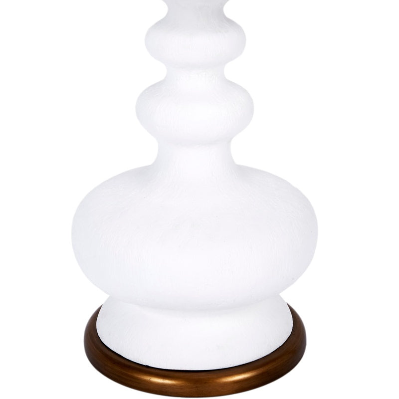 Whitley White Gesso Lamp by Old World Designs