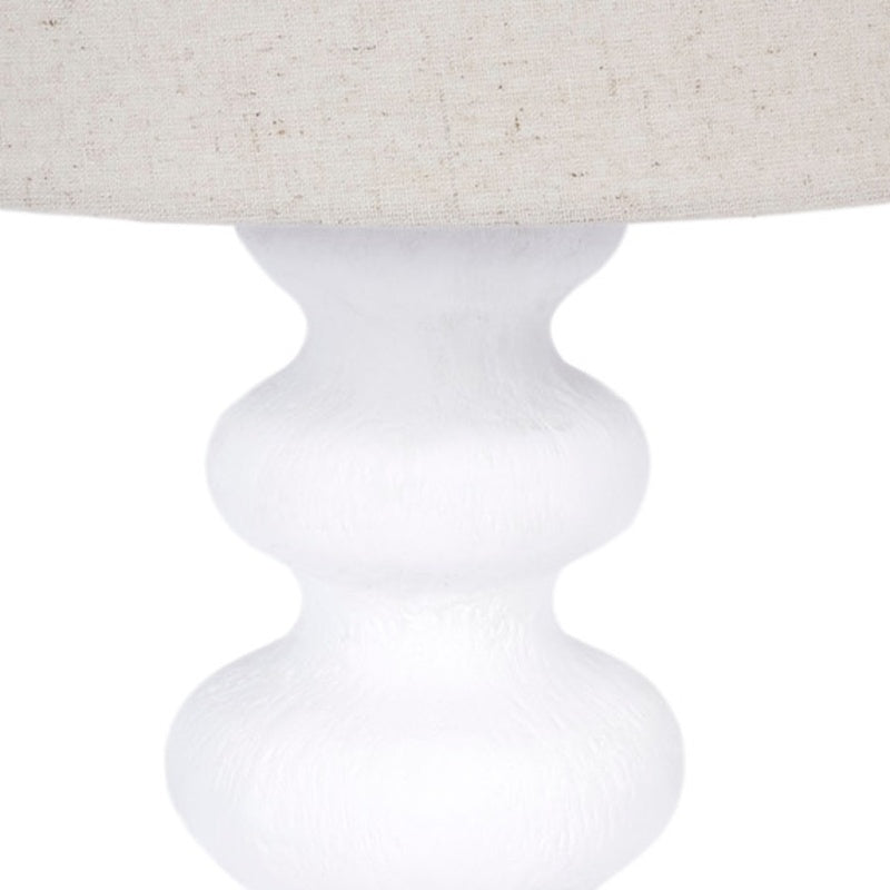 Whitley White Gesso Lamp by Old World Designs