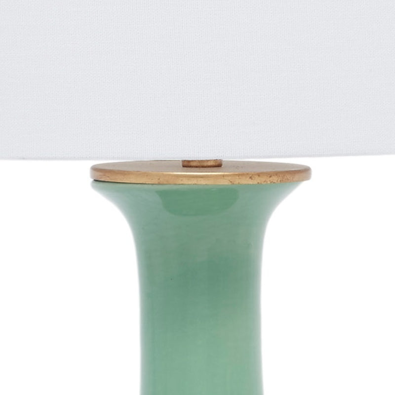 Sylvie Green Ceramic Lamp by Old World Designs
