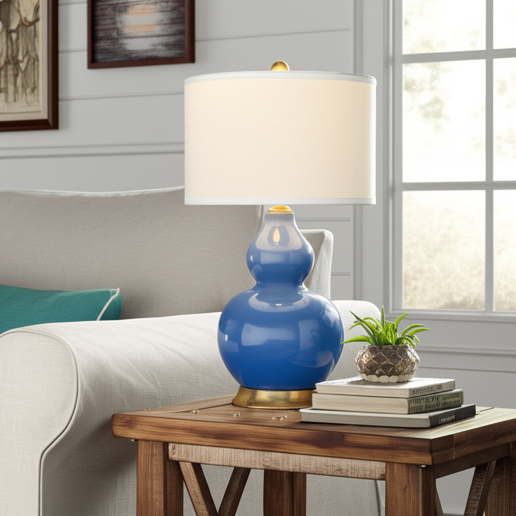 Old World Designs Parisian Blue Lamp