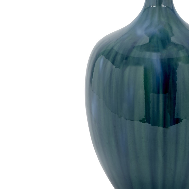 Old World Design Milena Peacock Green & Blue Table Lamp