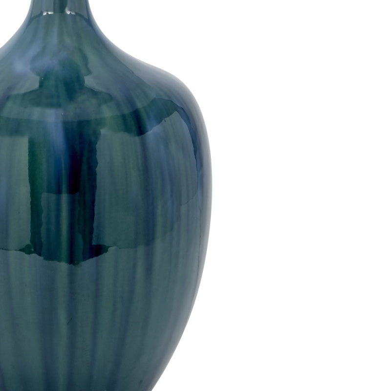Old World Design Milena Peacock Green & Blue Table Lamp