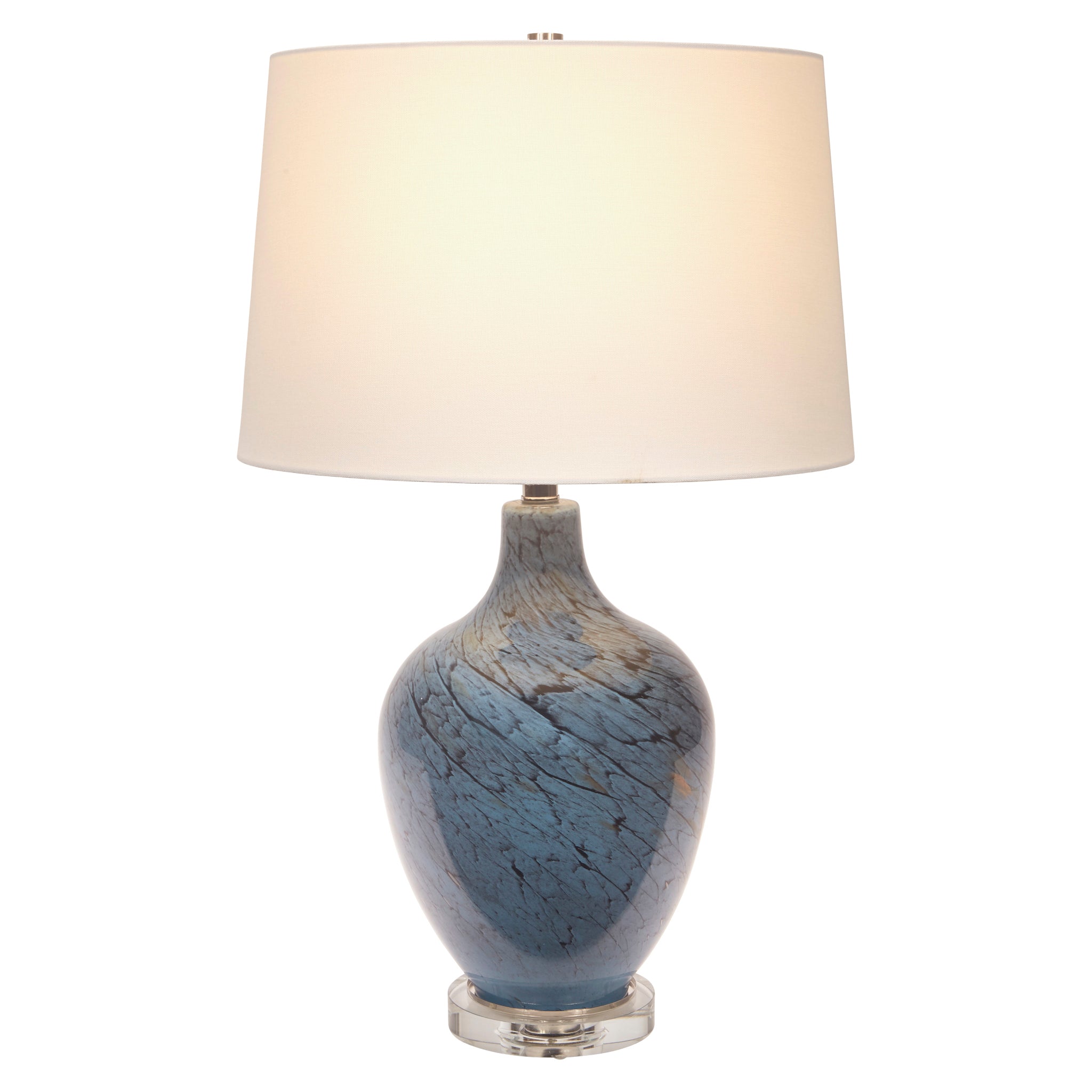 Levi Blue Glass Table Lamp
