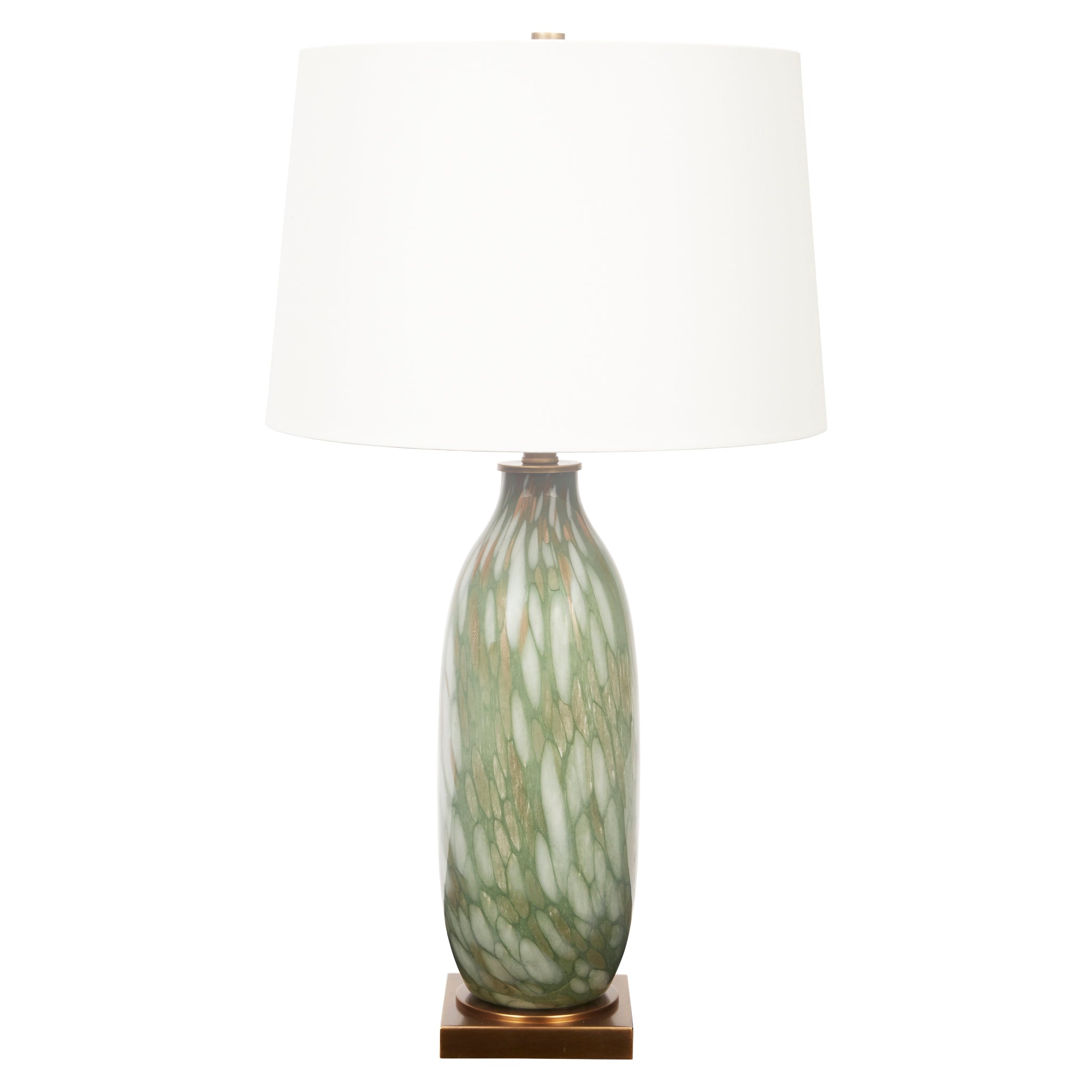 Asher Green and Gold Glass Table Lamp