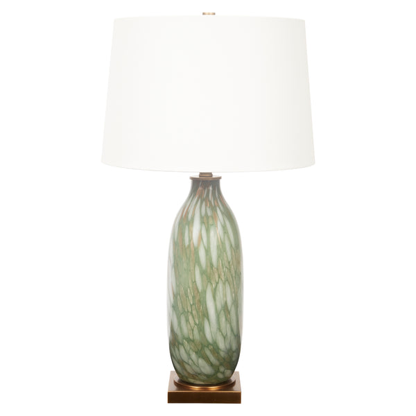 Asher Green and Gold Glass Table Lamp