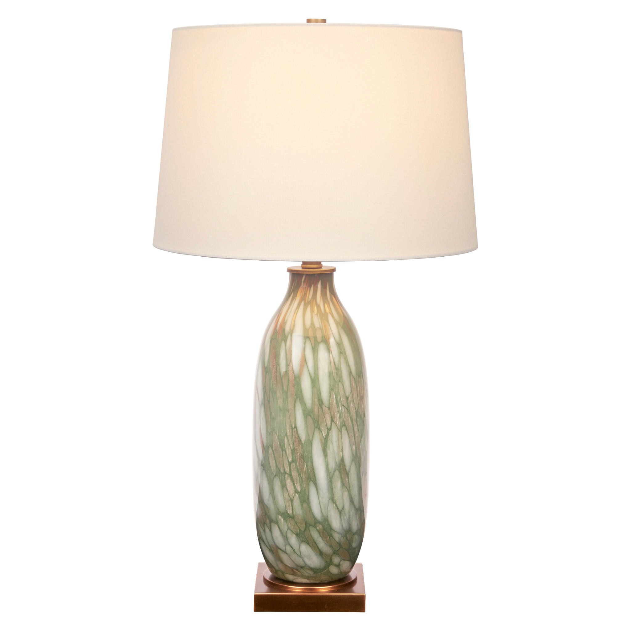 Asher Green and Gold Glass Table Lamp