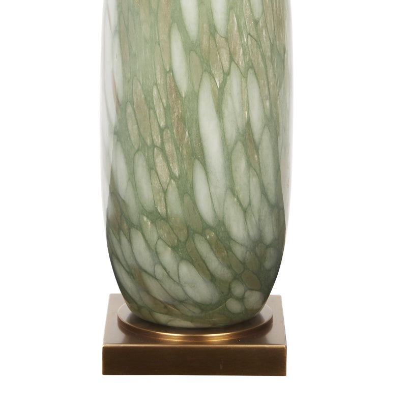 Asher Green and Gold Glass Table Lamp