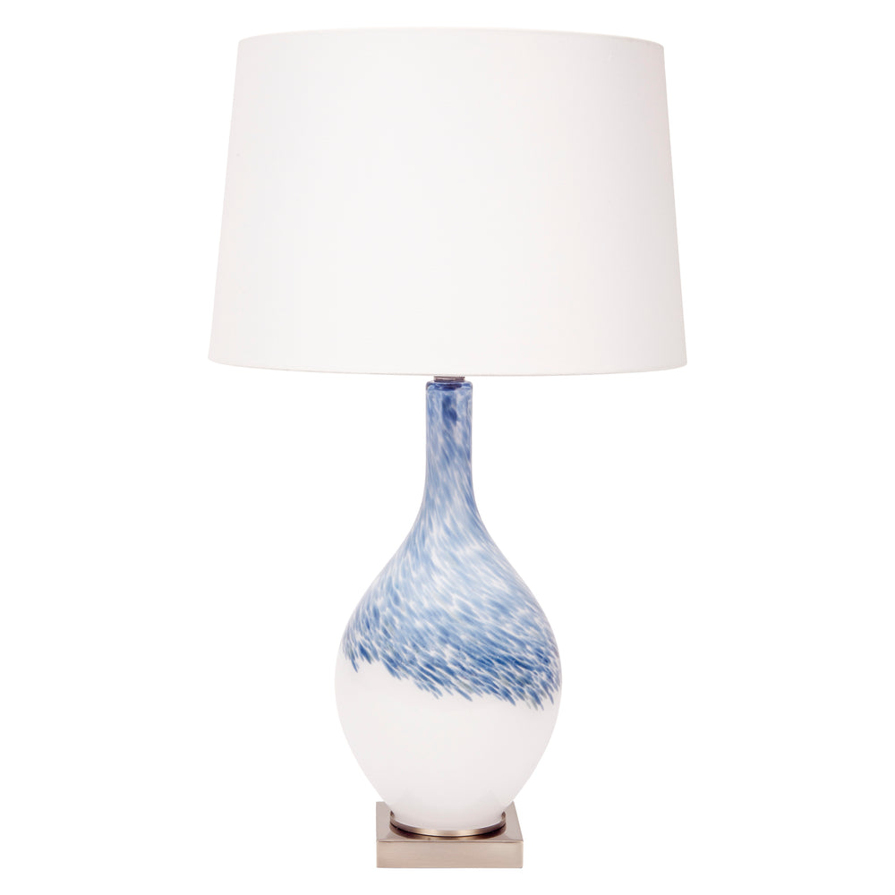Everhardt Blue and White Glass Table Lamp