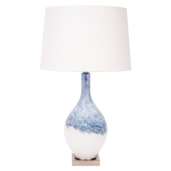Everhardt Blue and White Glass Table Lamp