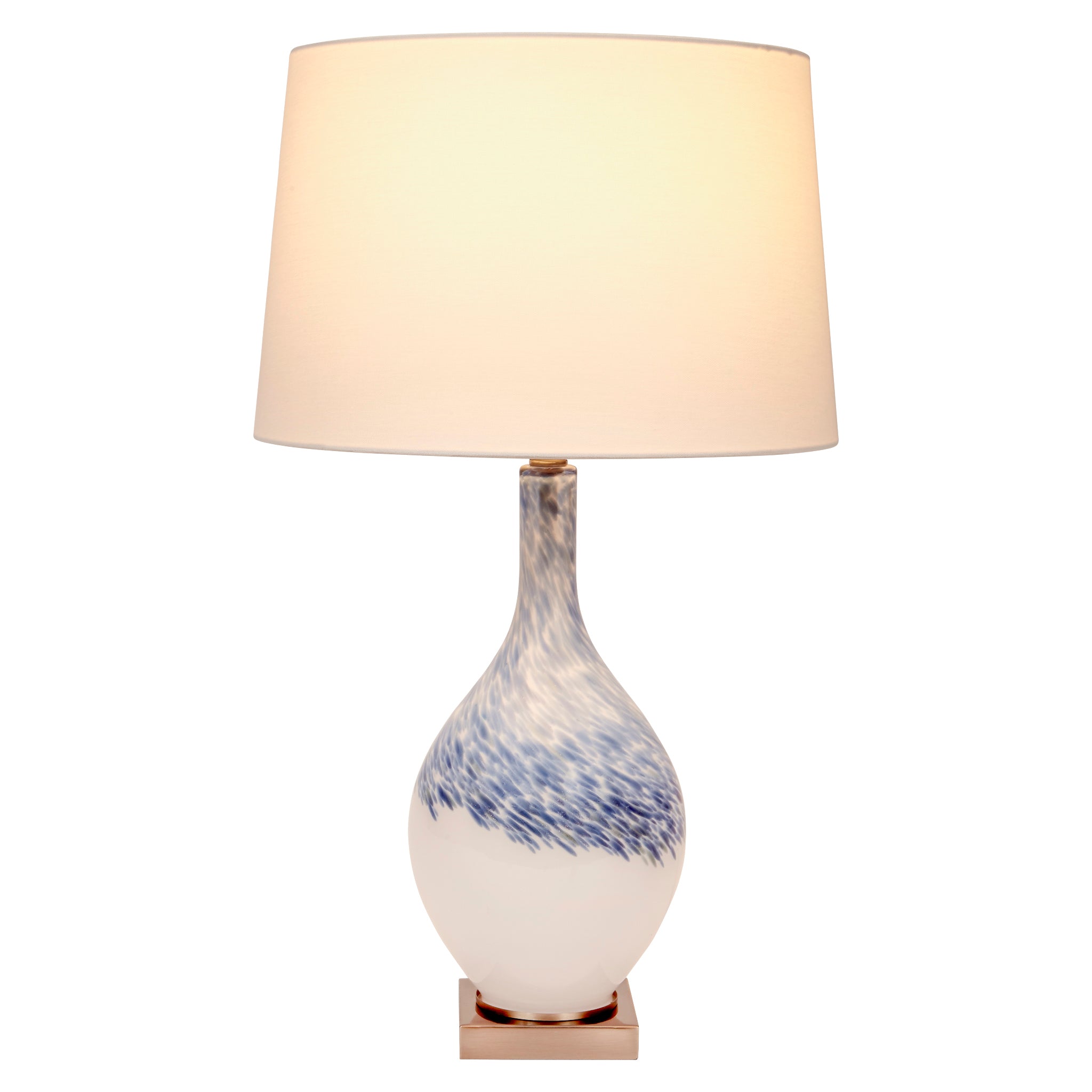 Everhardt Blue and White Glass Table Lamp