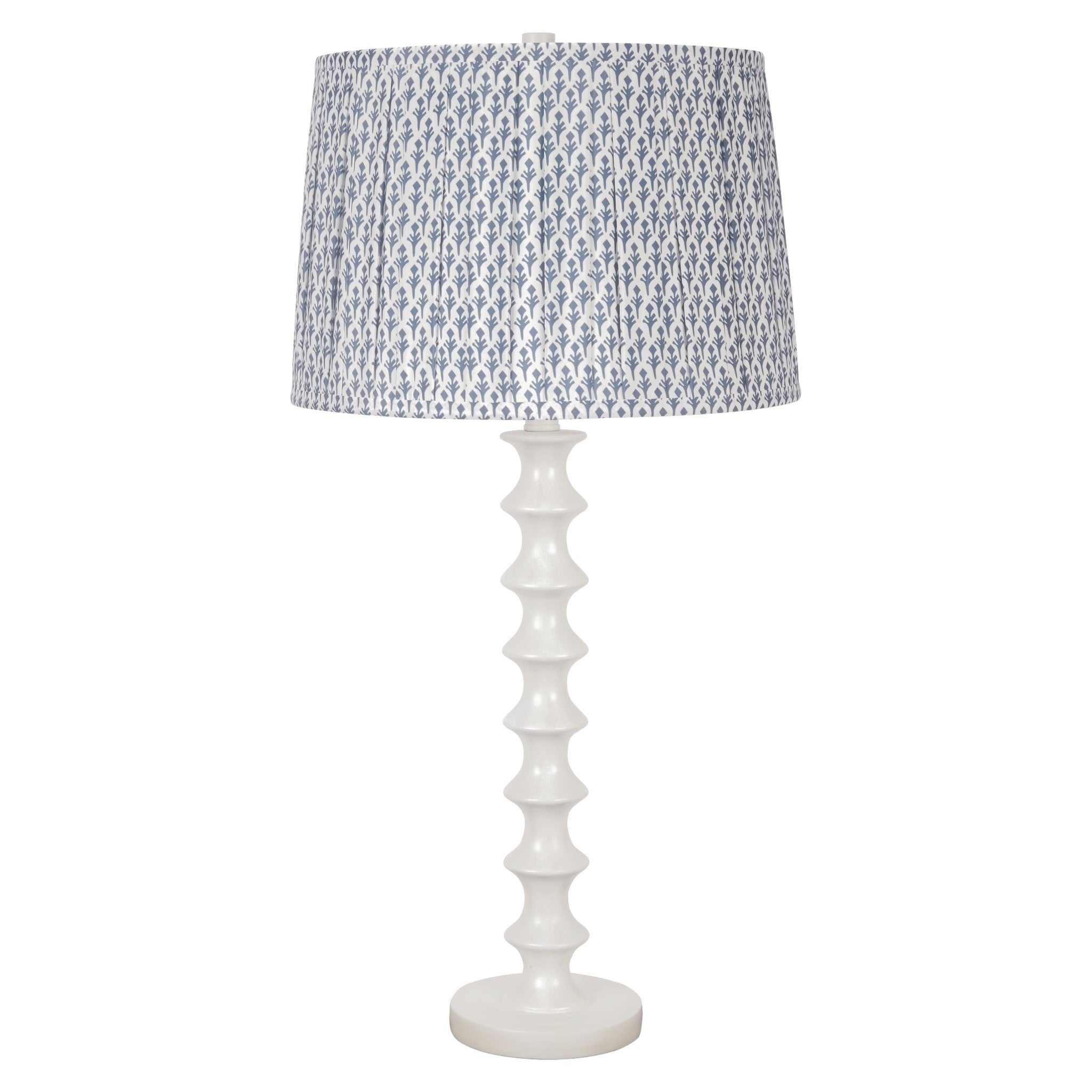 Old World Design Nora Table Lamp Blue Pleated Shade