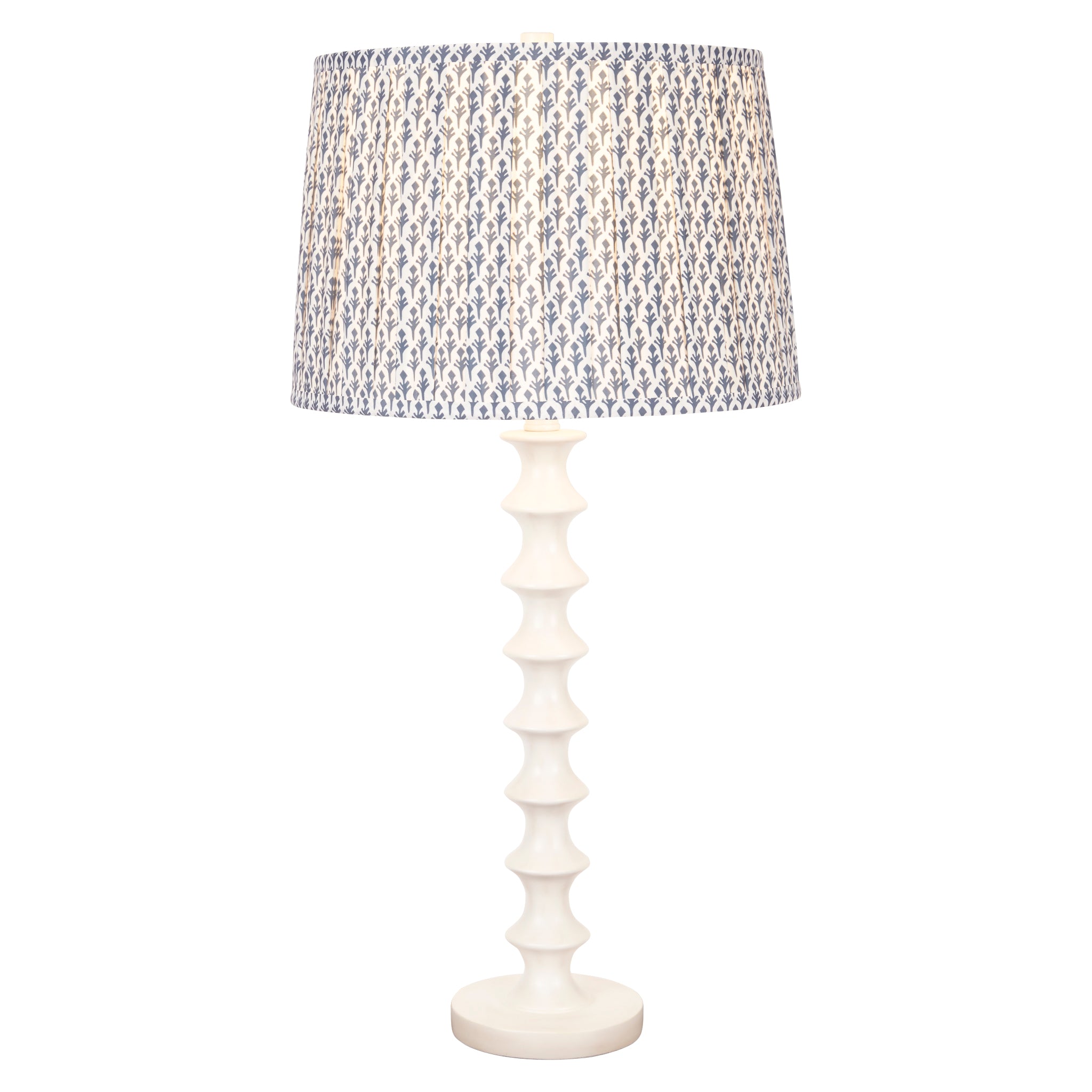 Old World Design Nora Table Lamp Blue Pleated Shade