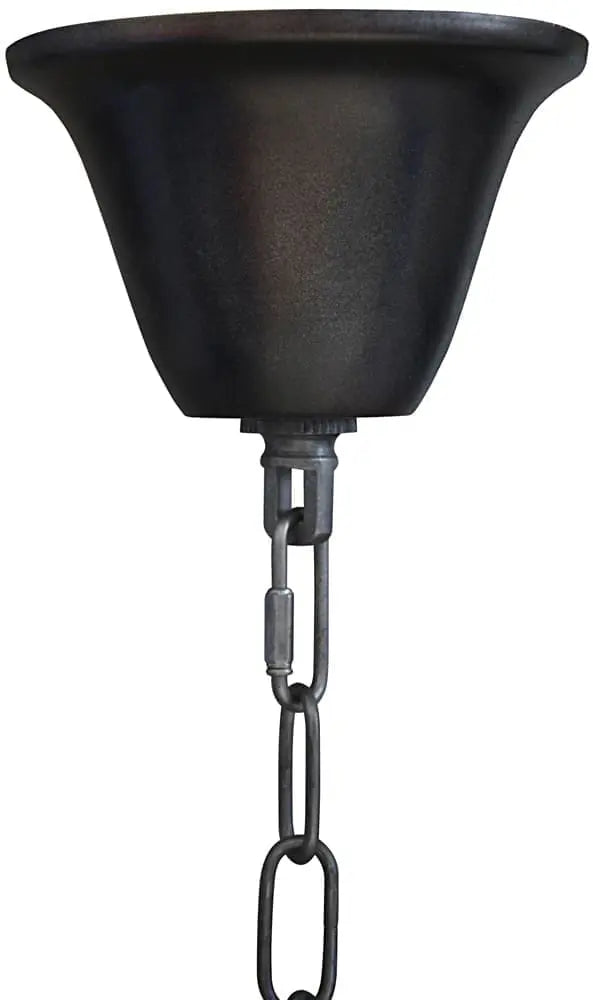 Noir Mist Chandelier, Black Steel