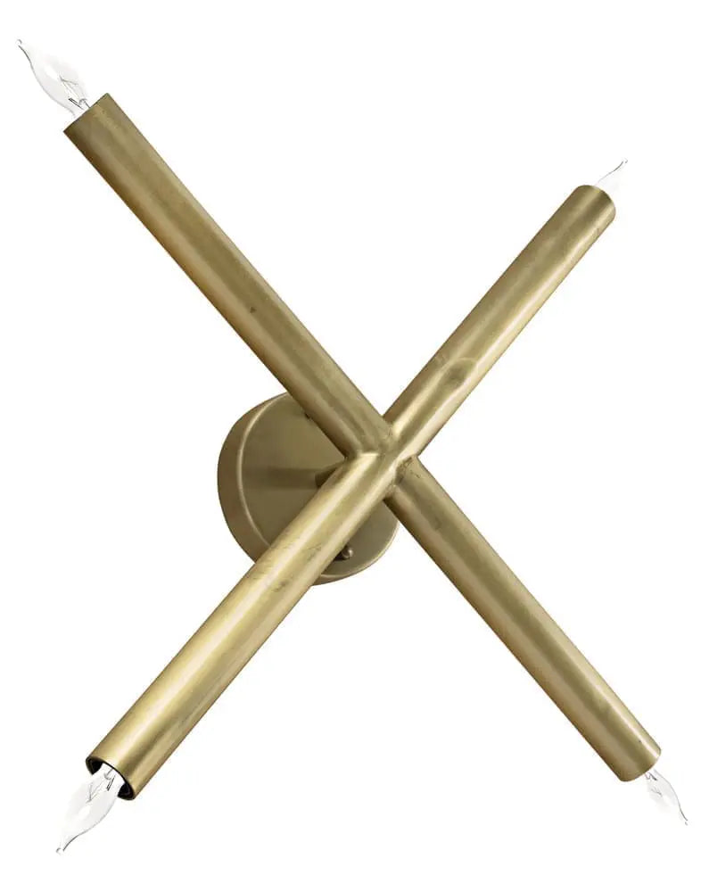 Noir Cross Sconce, Metal With Brass Finish