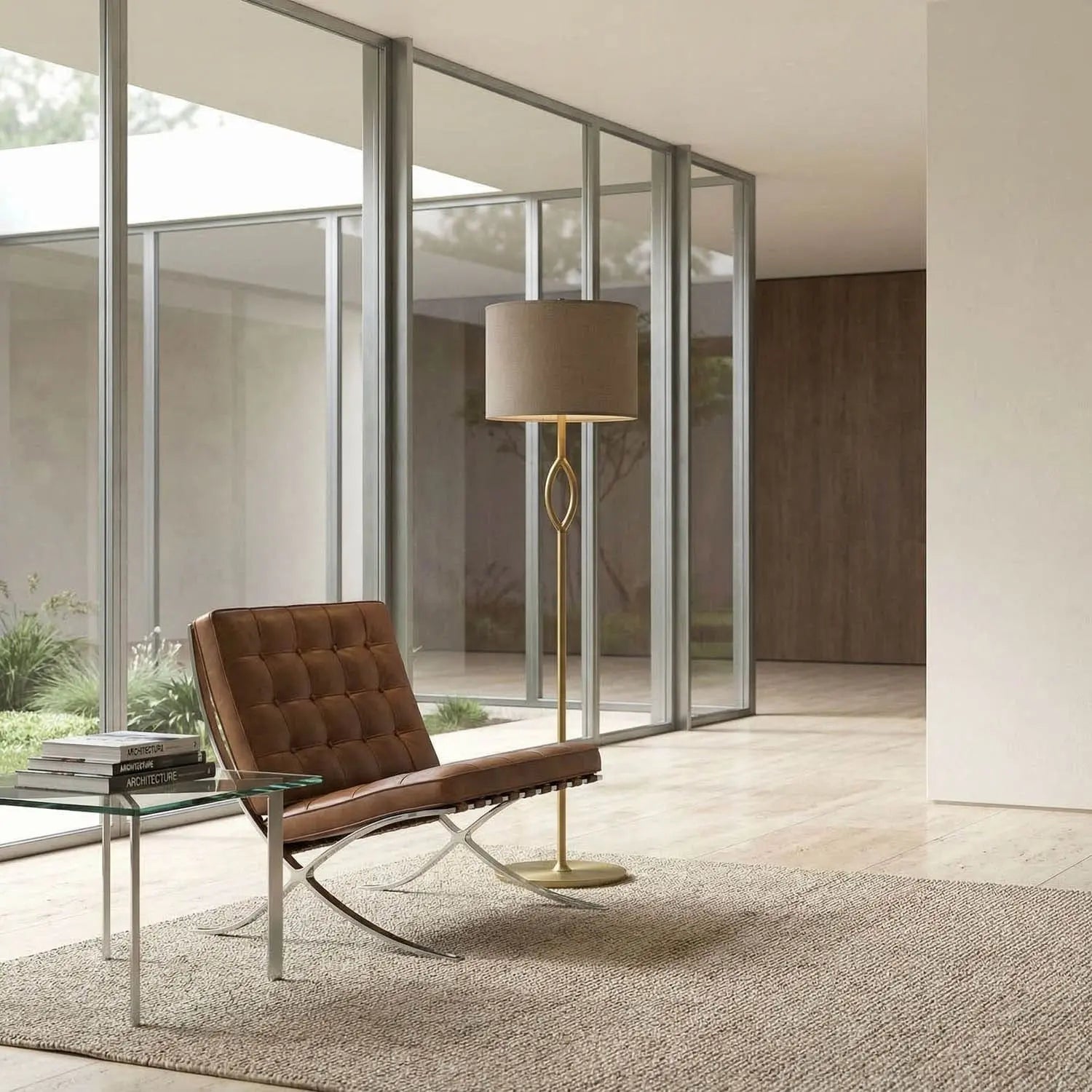 Noir Ridge Floor Lamp With Shade