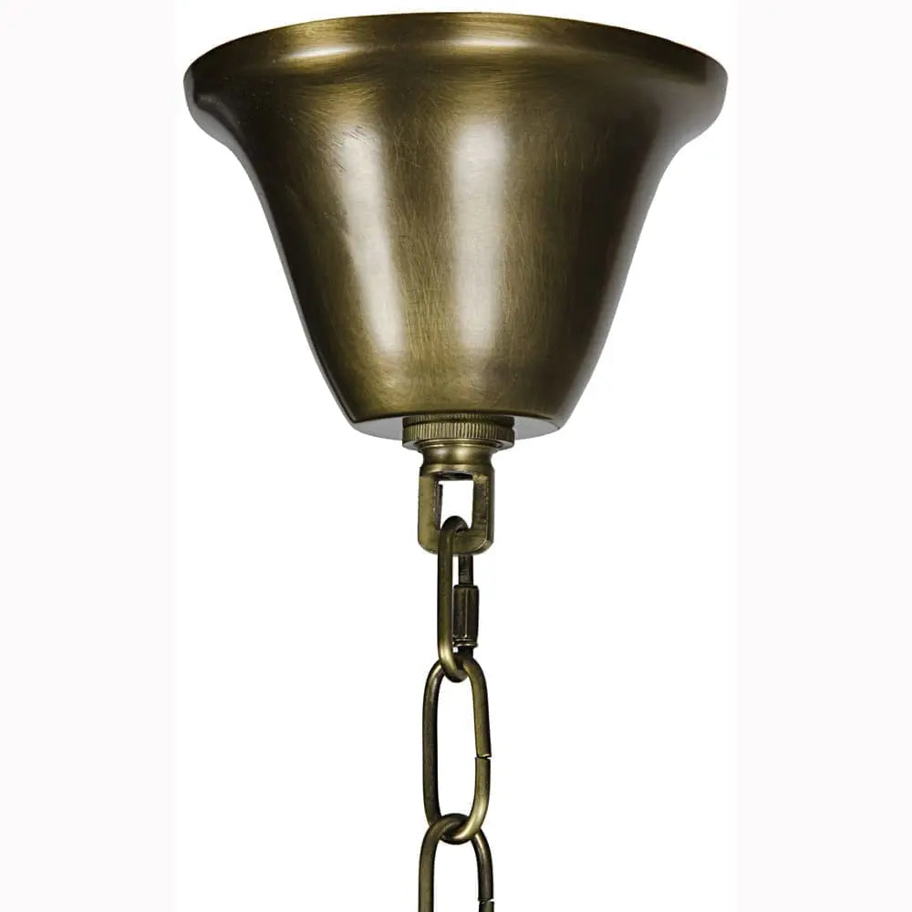 Noir Snow Flake Chandelier, Metal With Brass Finish