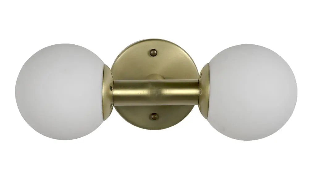 Noir Antiope Sconce, Antique Brass And Glass