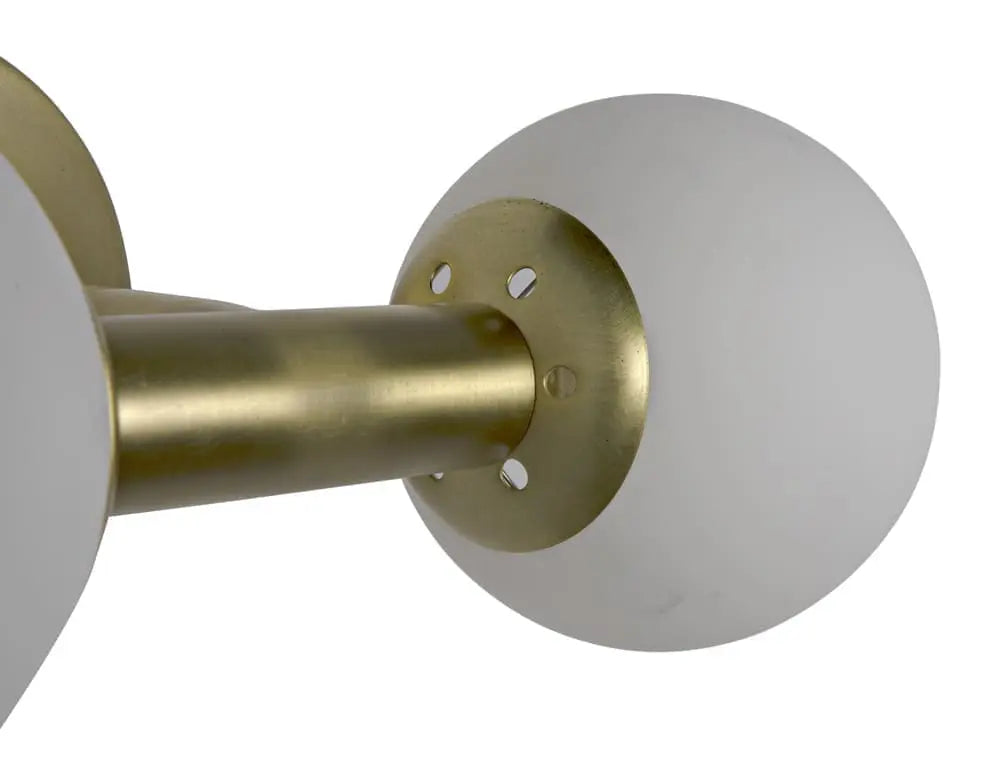 Noir Antiope Sconce, Antique Brass And Glass