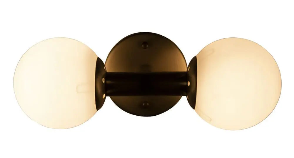 Noir Antiope Sconce, Antique Brass And Glass