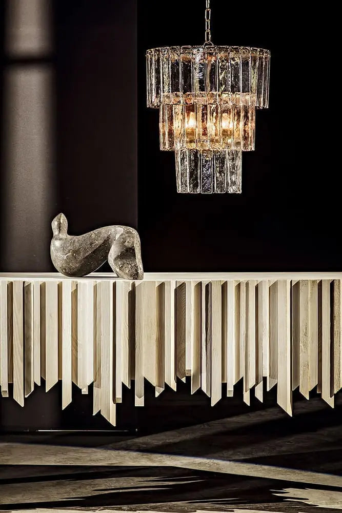 Noir Bruna Chandelier, Small, Metal With Brass Finish