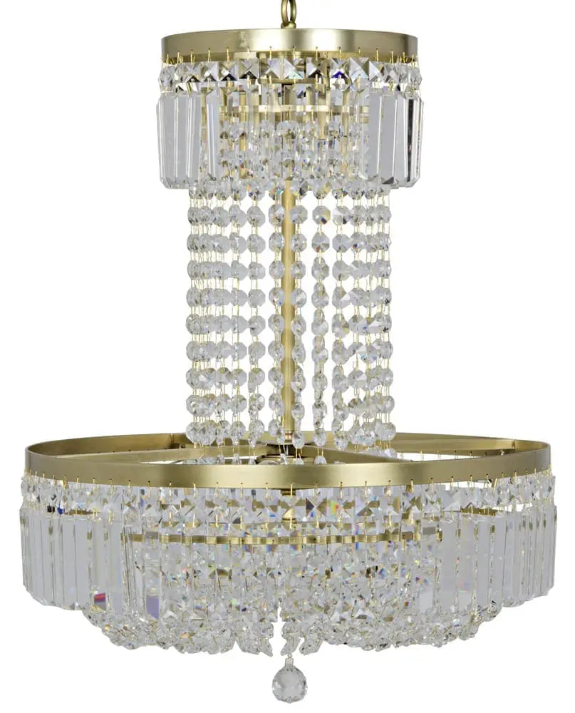 Noir St. Petersburg Chandelier, Antique Brass And Glass