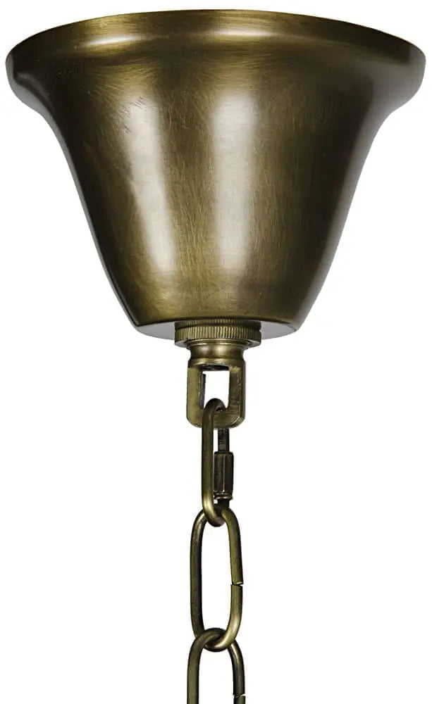 Noir Ikram Chandelier, Metal With Brass Finish