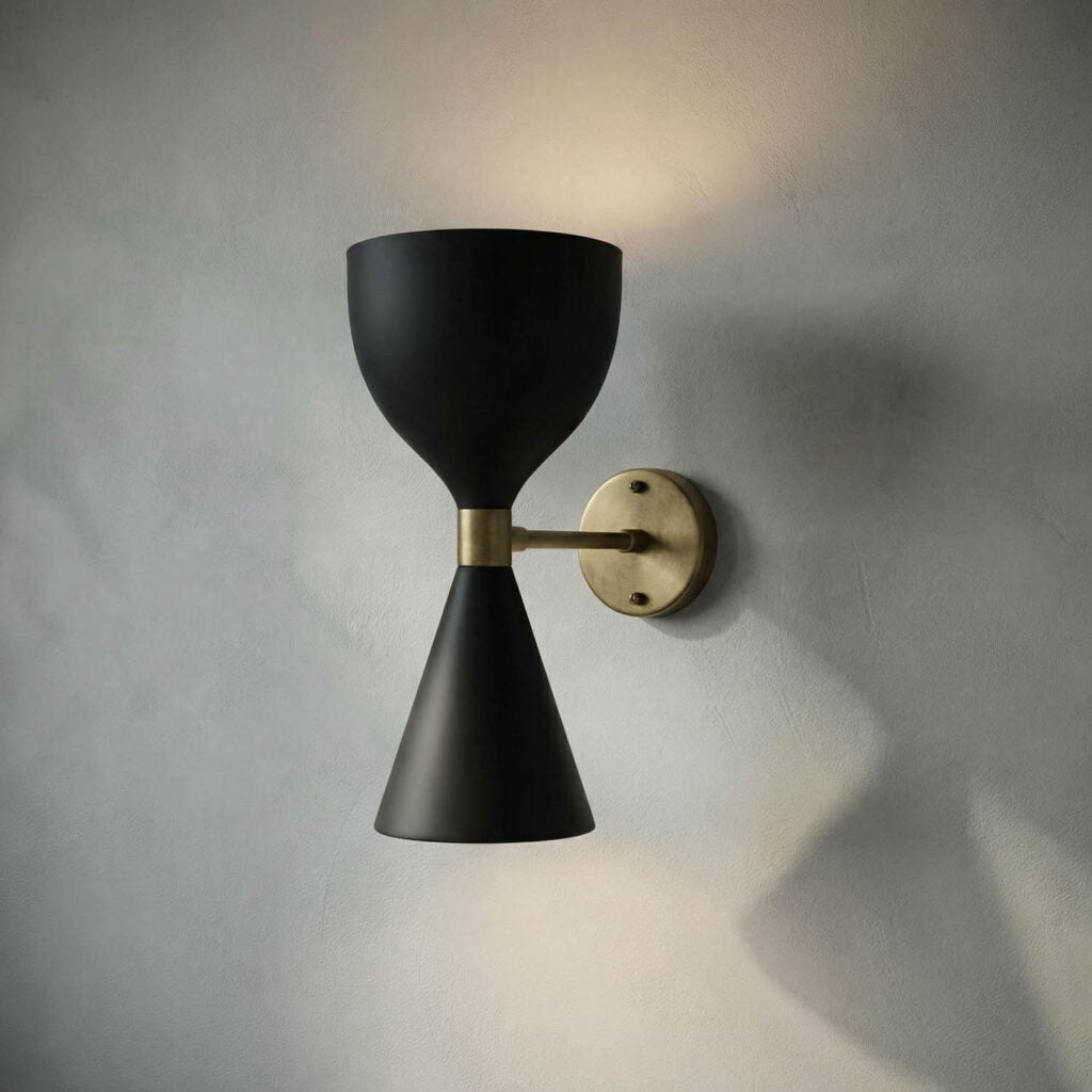 Noir Aegeon Sconce, Black Steel