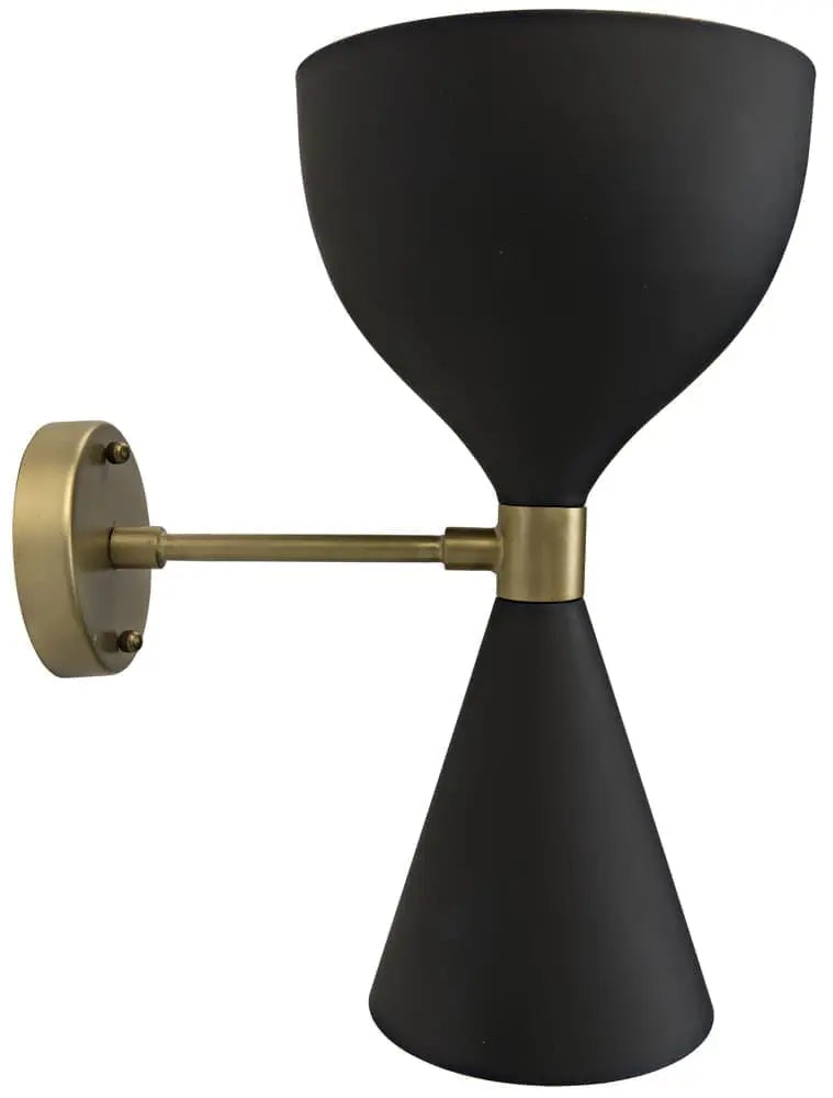 Noir Aegeon Sconce, Black Steel