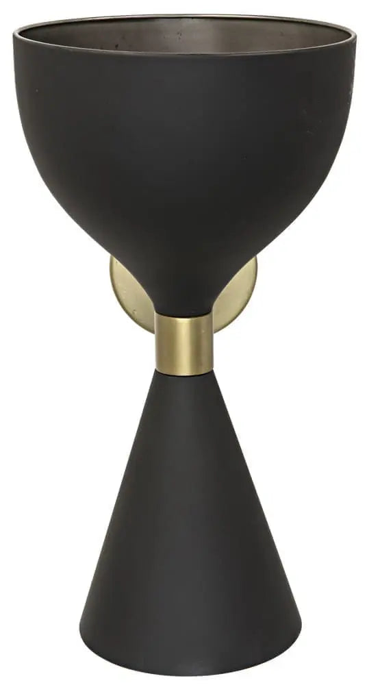 Noir Aegeon Sconce, Black Steel