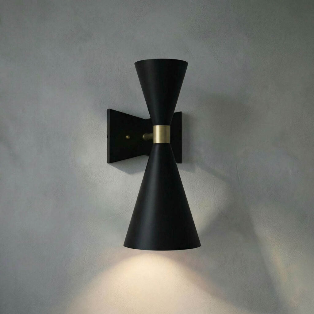 Noir Ariel Sconce, Black Steel