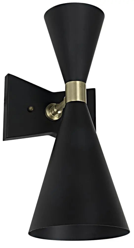 Noir Ariel Sconce, Black Steel