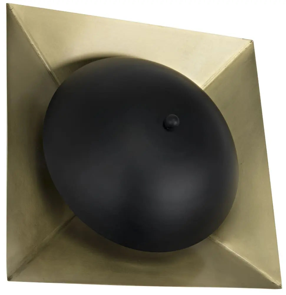 Noir Agila Sconce, Steel With Brass Finish