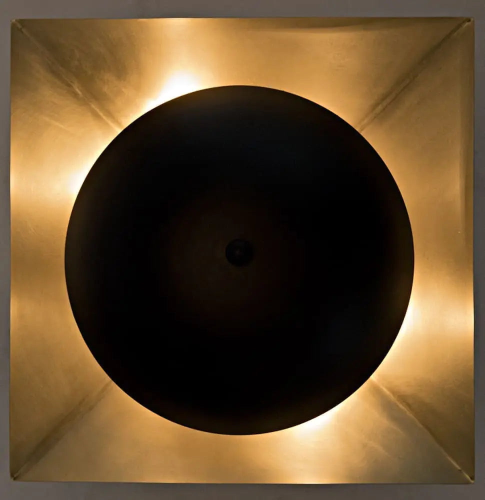 Noir Agila Sconce, Steel With Brass Finish